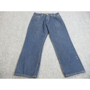 Coogi Jeans Mens 40x34 Blue Denim Straight Leg Embroidered Logo Y2K Baggy‎